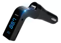 Receptor Bluetooth Usb Auto Microfono Manos Libres Fm 8en1 Color Negro