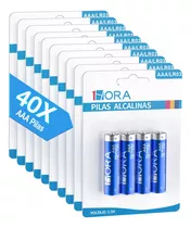 Pilas Aaa Alcalinas Baterias 40 Unidades Aaa No Recargable Larga Duración 1.5v Baterías Desechables Empaquetadas Individualmente Para Juguetes, Reloj, Despertador, Ratones, Teclados