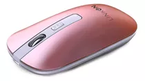 Mouse Inalambrico Dual Bluetooth Usb Recargable Para Mac Windows Color Rosa Linkon