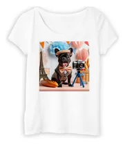 Remera Mujer Bulldog Frances Fotografo Photo Camara