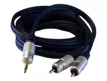 Cable Mini Plug Stereo A 2 Rca. 1.5mts Reforz. Puresonic. 