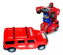 Camioneta Jeep Robot Transformers Auto Luz Y Sonido De Niños