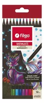 Lapices Filgo Black And White Supersoft Estuche X 12 Colores