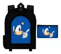 Combo Mochila Urbana + Cartuchera Sonic The Hedgehog Juego