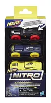 Nerf Nitro Kit Com 3 Carros De Espuma Hasbro