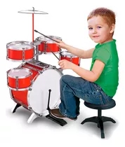 Bateria Musical Drum Jazz 6 Piezas Juguete Niños 661-885 Roj