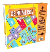 Jogo Educativo Os Números 2x1 Dominó E Memória Madeira 48pçs