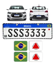 Adesivos Bandeira Brasil E Minas Gerais Placa Nova Carro Kit