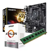 Combo Actualización Amd Athlon 3000g Gigabyte A320m 8gb Ddr4