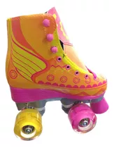 Patines Naranja, Con Luces Led (4 De Patines) 30,32,34