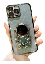 Funda Astronauta Con Glitter P/ iPhone Varios Modelos