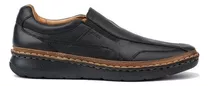 Zapato Mocasín Clásico Ringo Joker 01 De Cuero Grizzly Negro Comb. Atanado Ardilla Diseño Liso 44 Ar Para Adultos - Hombre