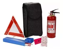 Auto Kit Seguridad Extintor 1kg Botiquin Triangulos Estuche