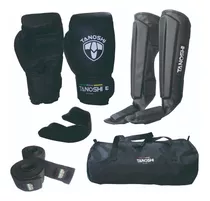 Kit Básico Muaythai Luva Caneleira Bucal Bandagem Bolsa Xsp