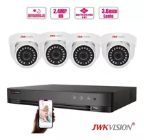 Kit 4 Camaras Bullet 2.4mp 1080p Jwkvision Para Interior