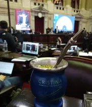 Cristina Kirchner Sinceramente Mate Termico Acero + Bombilla