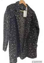 Blazer Bled Animal Print Talle M Paño