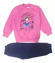 Conjunto Jogging Frisado Talles 12-18-24-36 Meses Nena