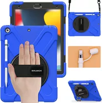 Funda New iPad Braecn 10.2 9na/8va/7a Gen Correa D/mano/azul