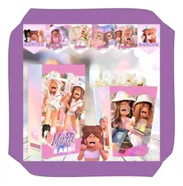 Kit Imprimible Roblox Nena Decoracion Cumpleaños
