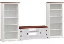 Mueble Rack De Tv + Bibliotecas - Modular - Home B/n - Lcm