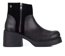 Botas De Cuero Dama Plataforma Taco Alto Moda Citadina Lagar