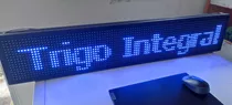 Cartel Led Programable Azul 100x20 Cm Como Nuevo