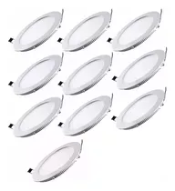 Pack 10 Foco Led Panel Placa 18w Embutido