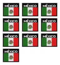 10 Parches Bordados Bandera De Mexico Para Ropa Bricolaje