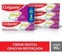 Creme Dental Colgate Total 12 Gengiva Reforçada 3 Unid 90g