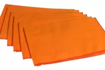 Neves Flanela Cor Laranja 28 Cm X 38 Cm Para Limpeza Geral 12 Unidades