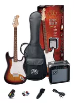 Guitarra Electrica Pack Completo Sx Se1sk Strato Sunburst