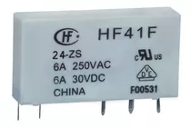 Relé Acoplador Fino Hf41f 24v Para Base 12/24vcc/vca