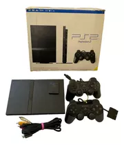 Consola Ps2+ Caja Original+ Memoria 8 Gb+dos Controles Usado