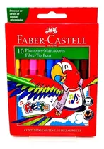 Marcadores Faber Castell X 10 Colores Lavables Escolar