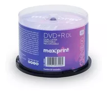 50 Dvd+r 8.5 Gb Maxprint Printable 240 Minutos 8x Original  