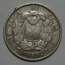 20 Cent 1866 Chile - Moneda De Plata