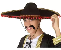 Sombrero Mexicano. Sombrero Mariachi Con Guardas Y Borlas.