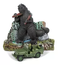 Willys Mb Jeep Diorama Godzilla Johnny Lightning 1/64