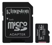 Memoria Micro Sd Kingston 64gb C/ Adaptador Clase 10 100mb/s