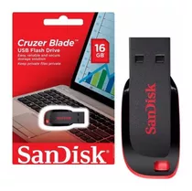 Pen Drive 16gb Cruzer Blade Usb 2.0 Sandisk Original Lacrado