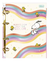 Caderno Argolado Fichario Snoopy 160 Folhas Medio Tilibra