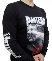 Remera Manga Larga De Pantera Camiseta Rockería Que Sea Rock