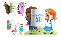 12 Tazas Polimero Personalizadas Jardin Niños Egresaditos