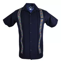 Guayabera 100% Yucateca Marino Bordada ¡somos Fabricantes!