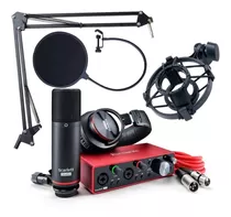 Kit Focusrite Scarlett Studio 2i2 3rd Brazo Antipop Shock 