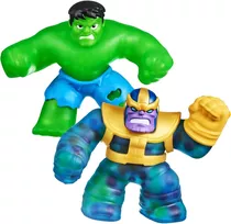 Muñeco Flexible Estira 3x Goo Jit Zu Marvel Thanos Vs Hulk