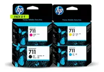 Tinta Hp 711 Orginal Para T20 T520-4 Colores