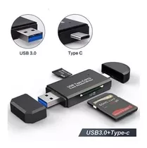 Leitor De Cartão 3 Em 1 Card Reader Usb 3.0 Type C Micro Usb