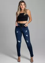 Calça Jeans Feminina Super Lipo Sawary Cintura Alta 